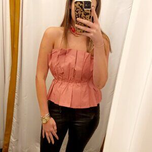 DO+BE Strapless Pink Top, Size Small